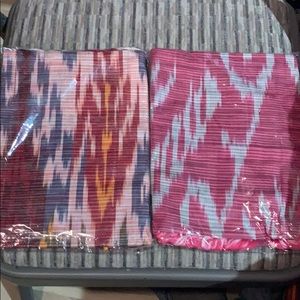 Red, blue, yellow, white comfortable scarfs